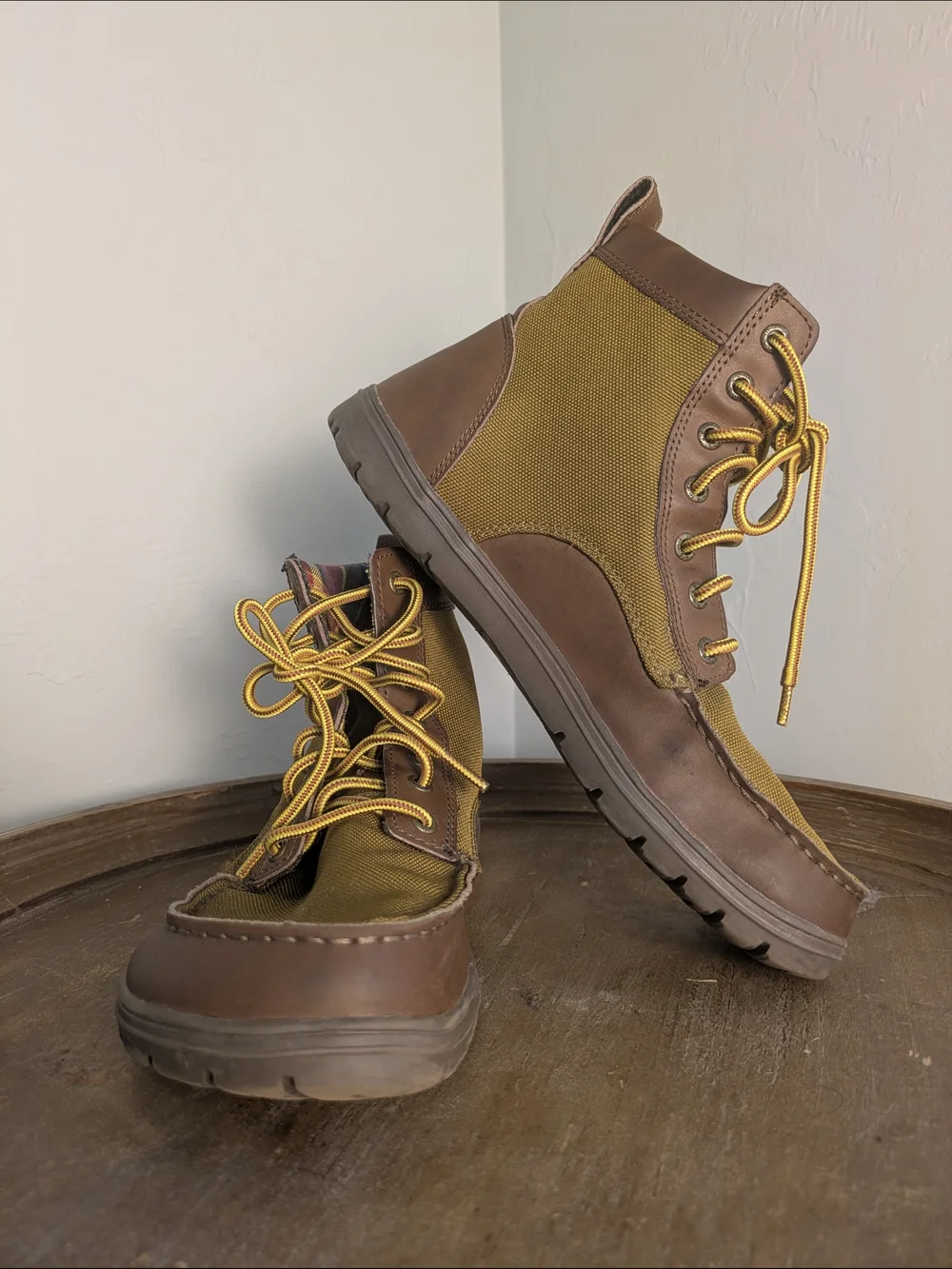 Lems Boulder Timber Colorway Canvas Leather Boots Minimalist Casual Sz:10